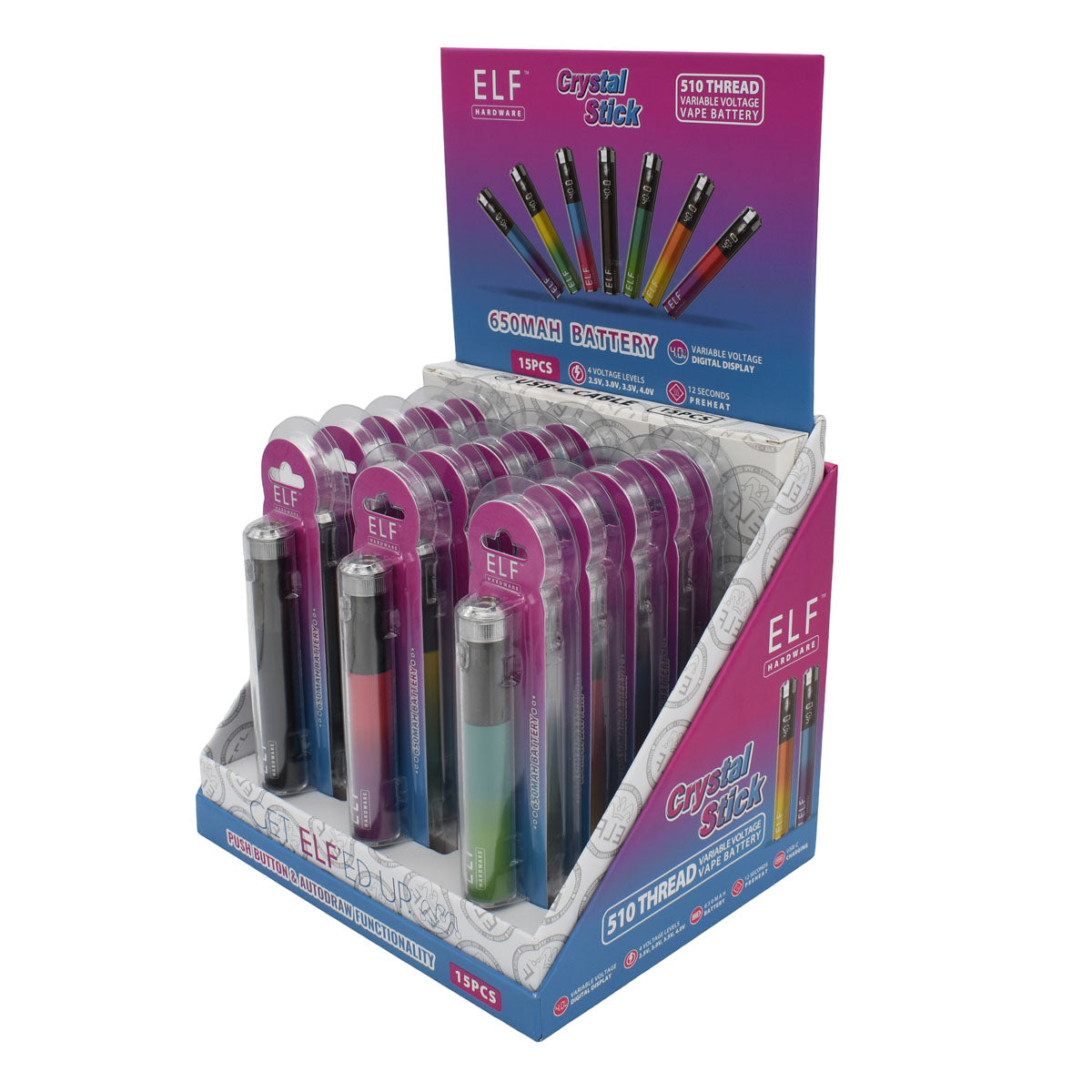 Elf Crystal 650mAh 510 Thread Battery Pen